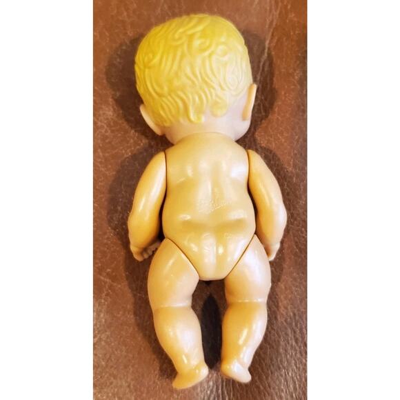 4 Inch Zapf Creations Baby Surprise Dark Pink Front Bow Green Eyes No Diaper - Picture 3 of 7